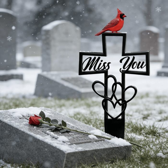 ❤🐦Buy 1 Get 1 Free -💖Metal Cemetery Memorial Plaque for Remembrance✝️