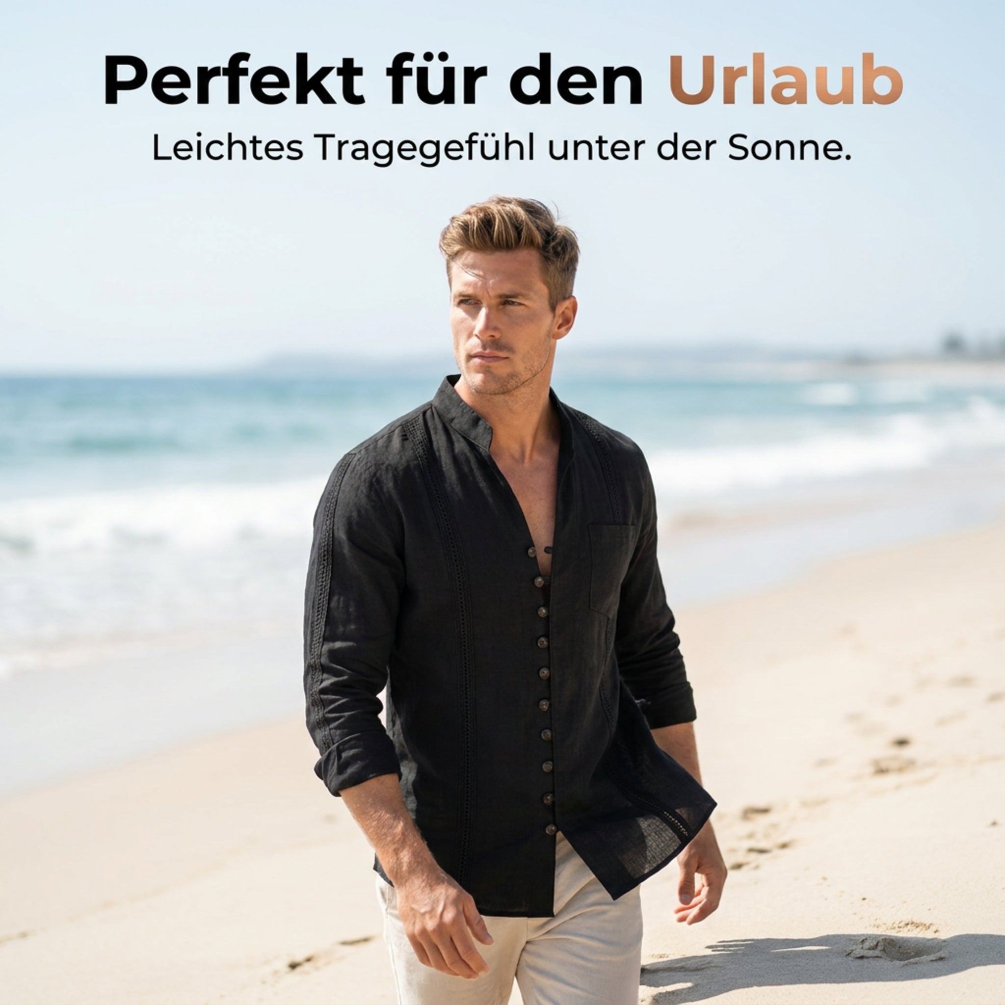 👕 70% KORTING! 🌊 Zomerse strandhemd met knoopsluiting voor heren – Ademend, licht en met een relaxte pasvorm – perfect voor zonnige dagen, een picknick of een ontspannen vakantie 🏖️