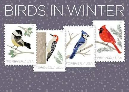 2018 USPS Forever Stamp Sheets Featuring Birds ( Birds in Winter)