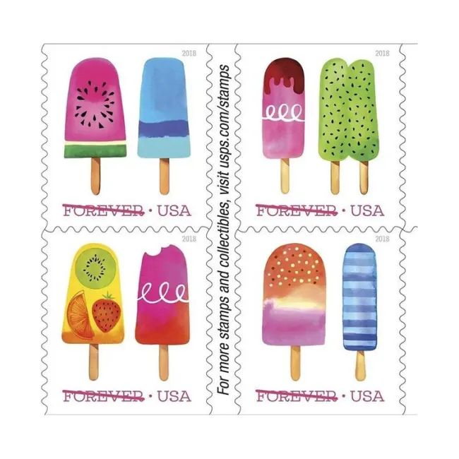 2018 USPS Ice Cream Self Forever Stamps