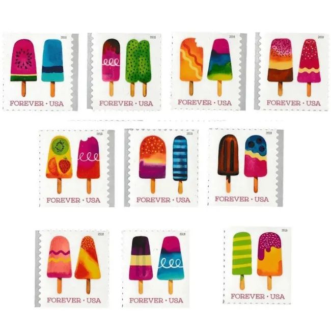 2018 USPS Ice Cream Self Forever Stamps