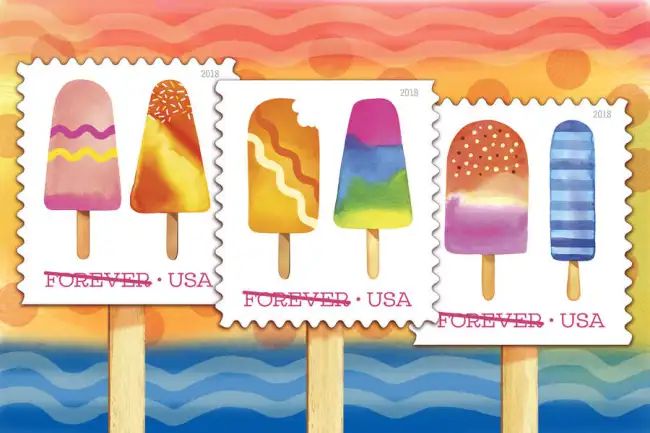 2018 USPS Ice Cream Self Forever Stamps