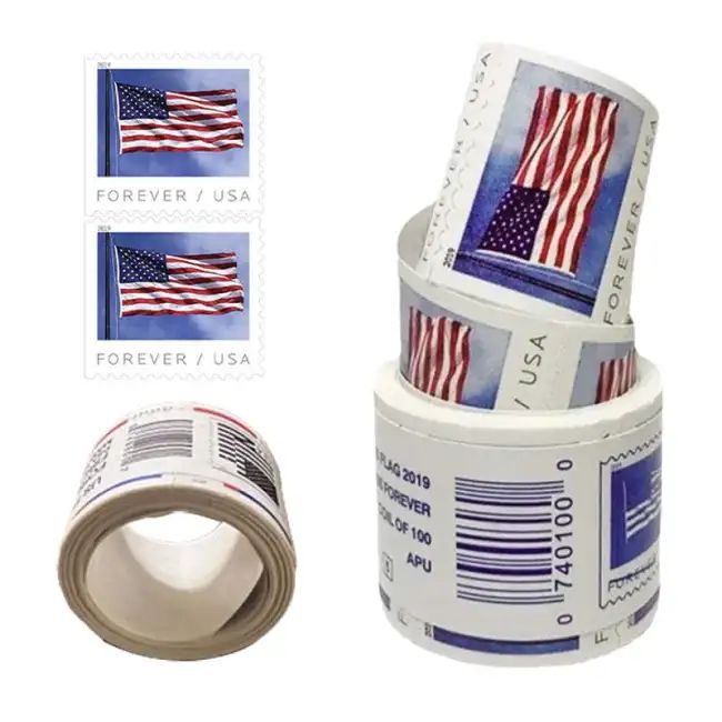 2019 USPS Forever American Flag Stamps Rolls