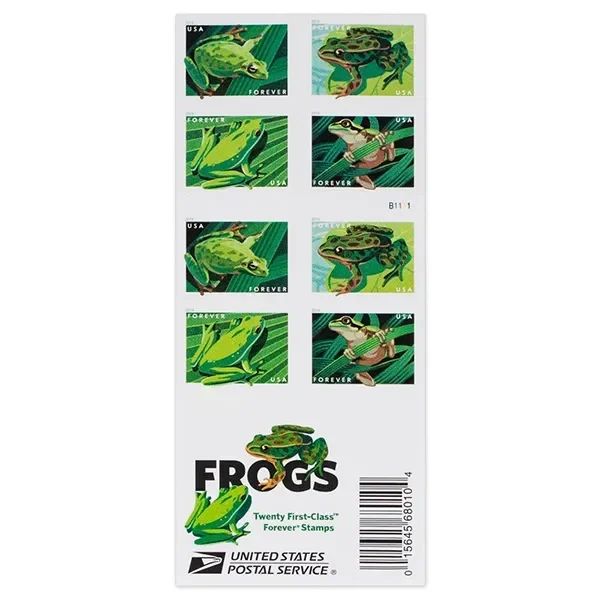 2019 USPS Frogs Forever First Class Postage Stamps