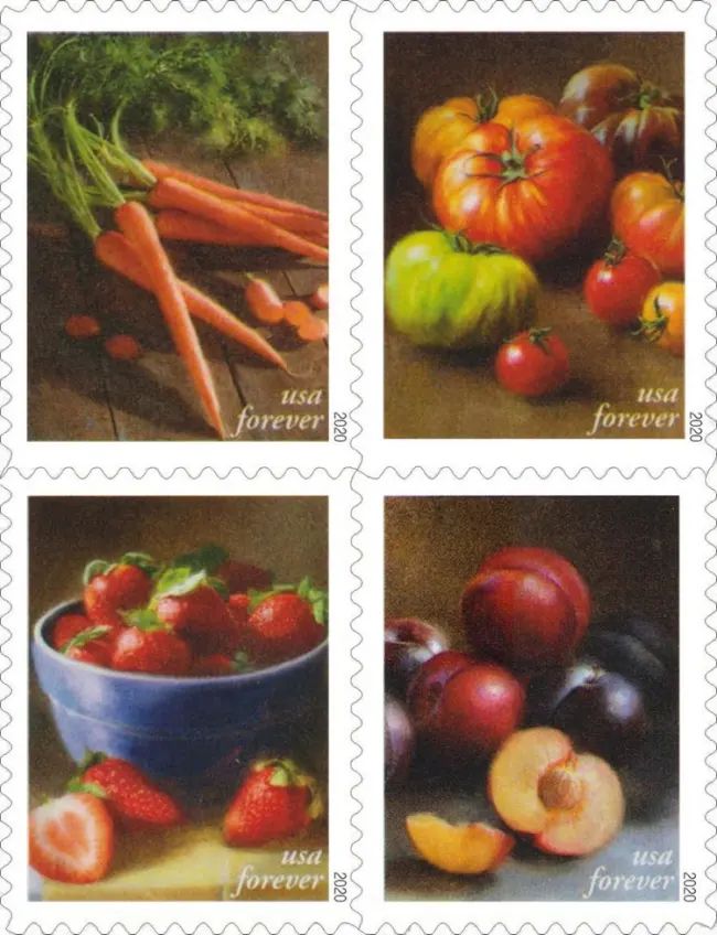 2020 USPS Fruits & Vegetables Forever Stamps
