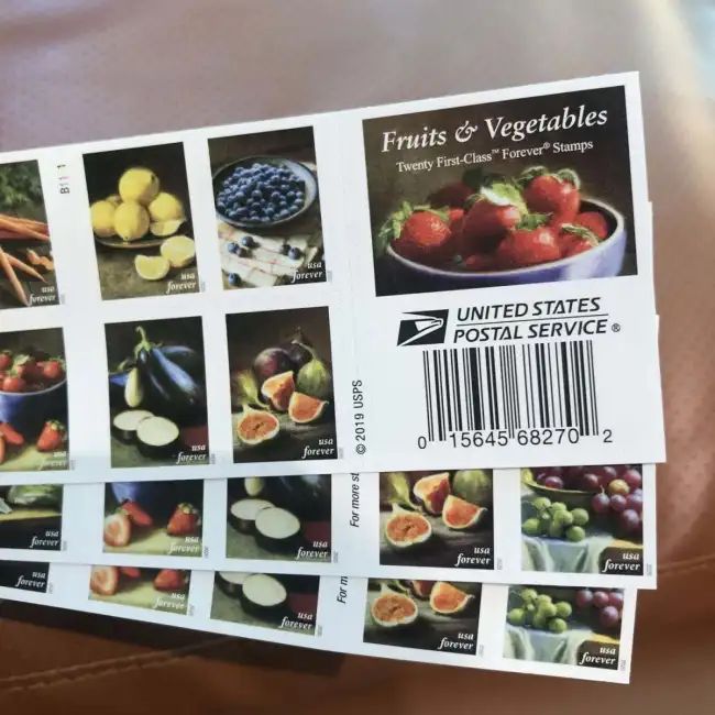2020 USPS Fruits & Vegetables Forever Stamps