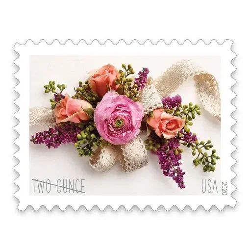2020 USPS Garden Corsage Wedding Postage Stamps