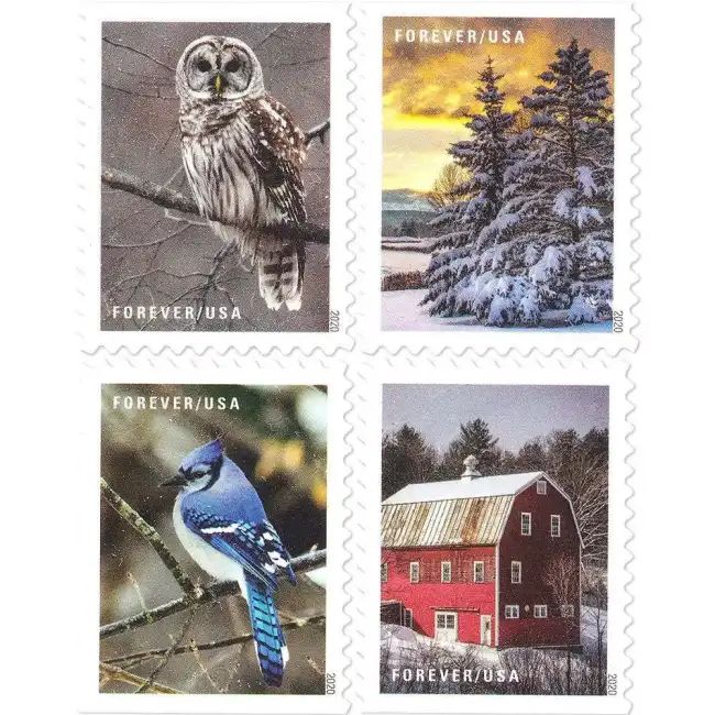 2020 USPS Winter Scenes First Class Forever Postage Stamps