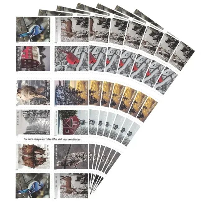 2020 USPS Winter Scenes First Class Forever Postage Stamps