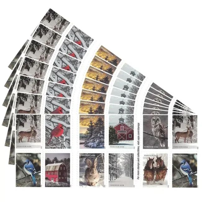 2020 USPS Winter Scenes First Class Forever Postage Stamps