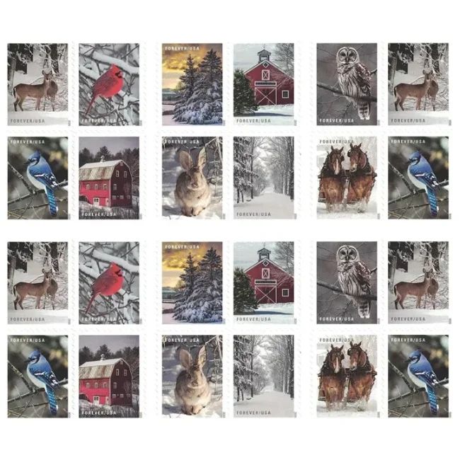 2020 USPS Winter Scenes First Class Forever Postage Stamps