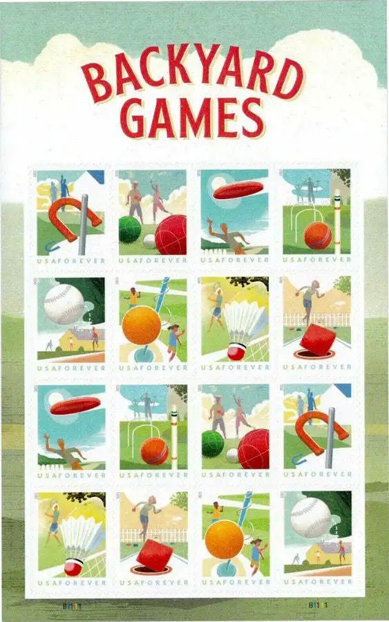 2021 USPS Backyard Games Forever Stamps