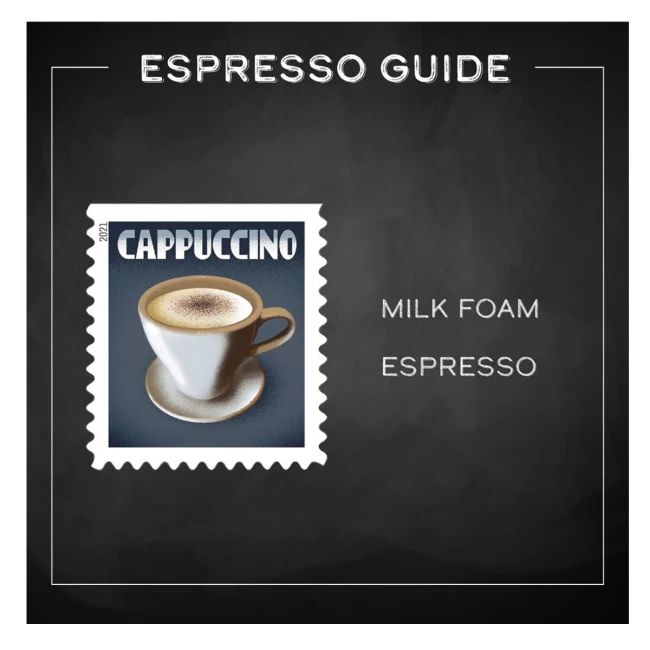 2021 USPS Espresso Drinks Forever Coffee Stamps