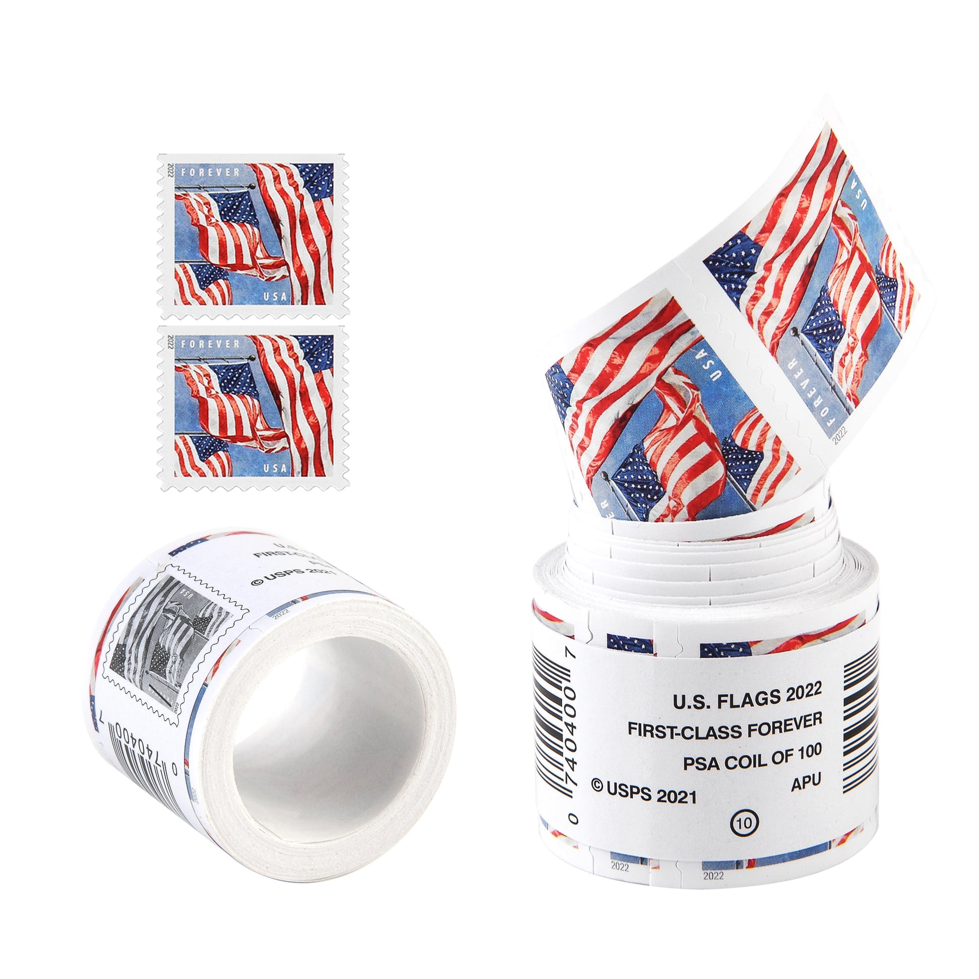 2022 US  Flags  Forever Stamps  Freedom Rolls