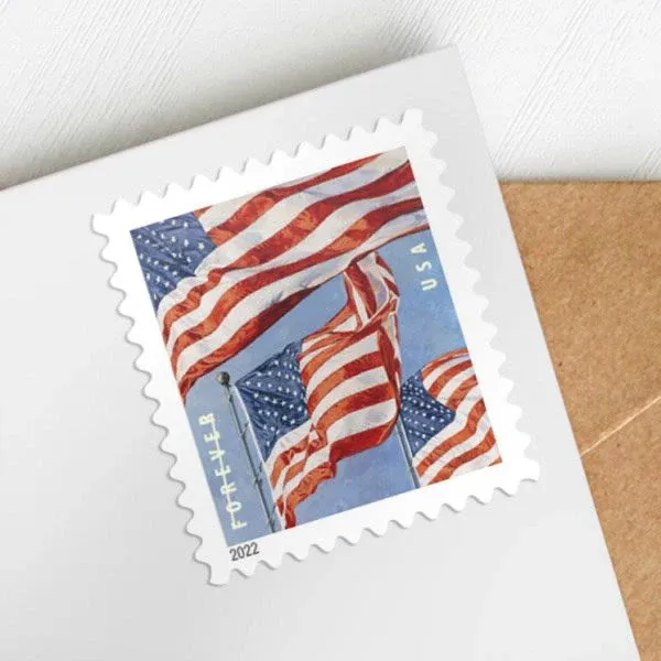 2022 US  Flags  Forever Stamps  Freedom Rolls