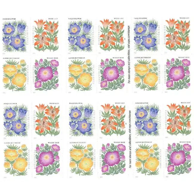 2022 USPS Mountain Flora First-Class Forever Stamps