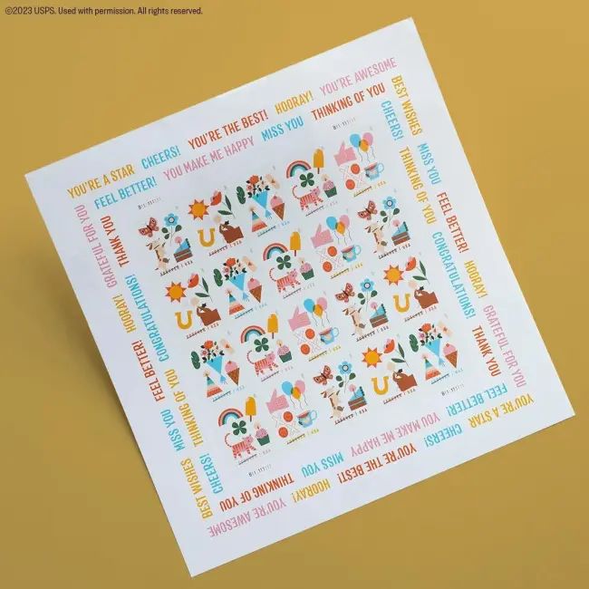 2023 Thinking of You Postage Forever Stamp US First Class Letter Card