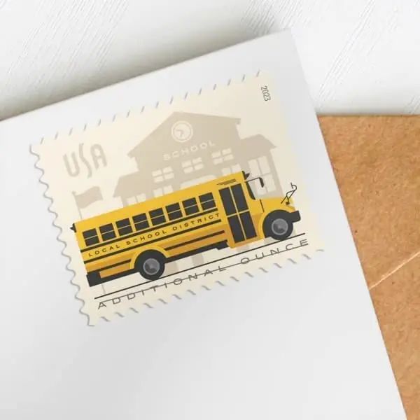 2023 US School Bus Additional Ounce Postage Stamps 1 Coil of 100