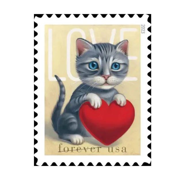 2023 USPS Cat and Dog Love Forever Stamps