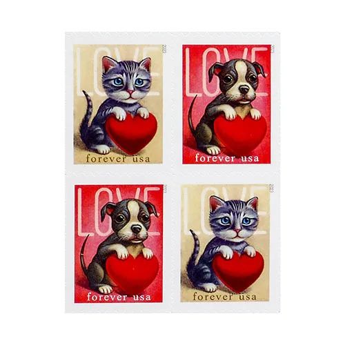 2023 USPS Cat and Dog Love Forever Stamps