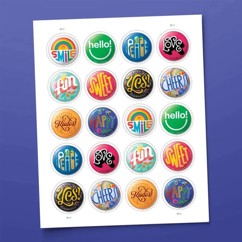 2024 Pinback Buttons Forever Stamp 