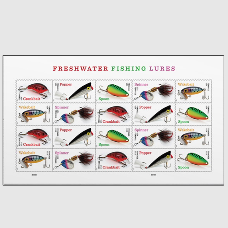 2025 Freshwater Fishing Lures Forever Stamps