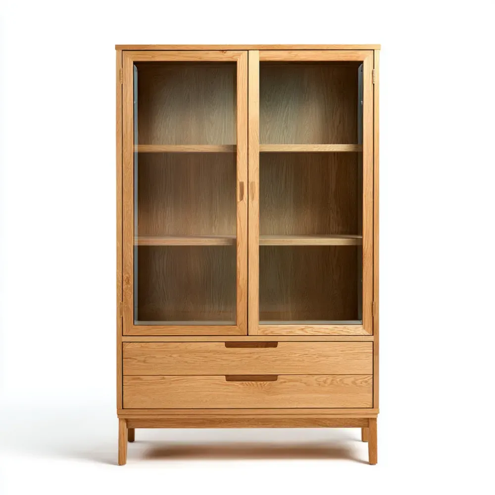 Vitrine Holz 180x90x40 cm - Eiche