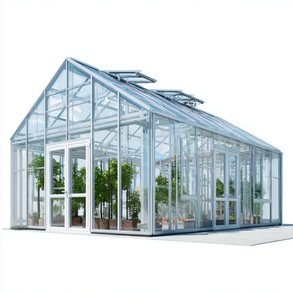 Gewächshaus Aluminium Sicherheitsglas 400x300x270 cm