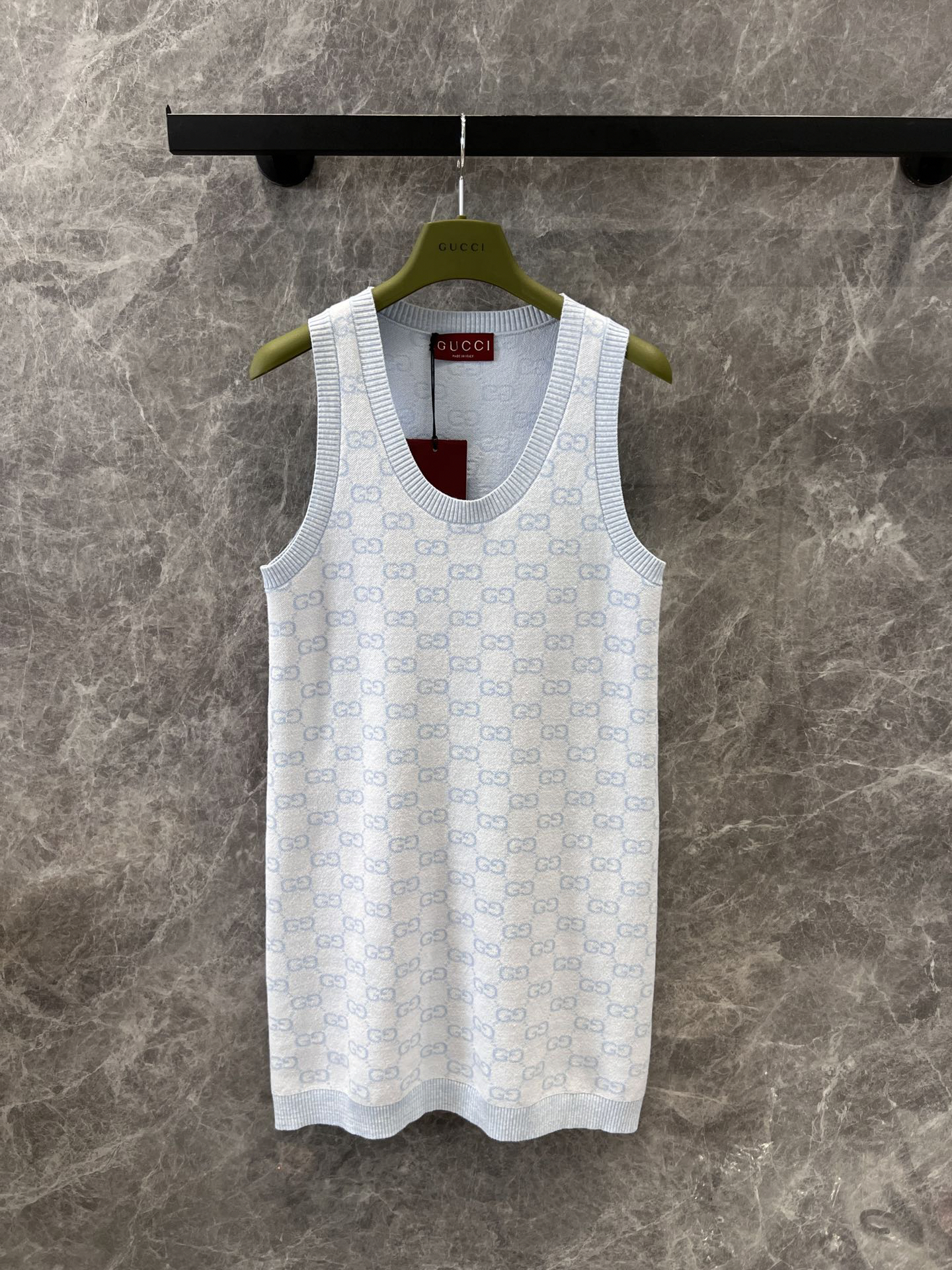 GUCC25SS Sleeveless Knit Vest Dress