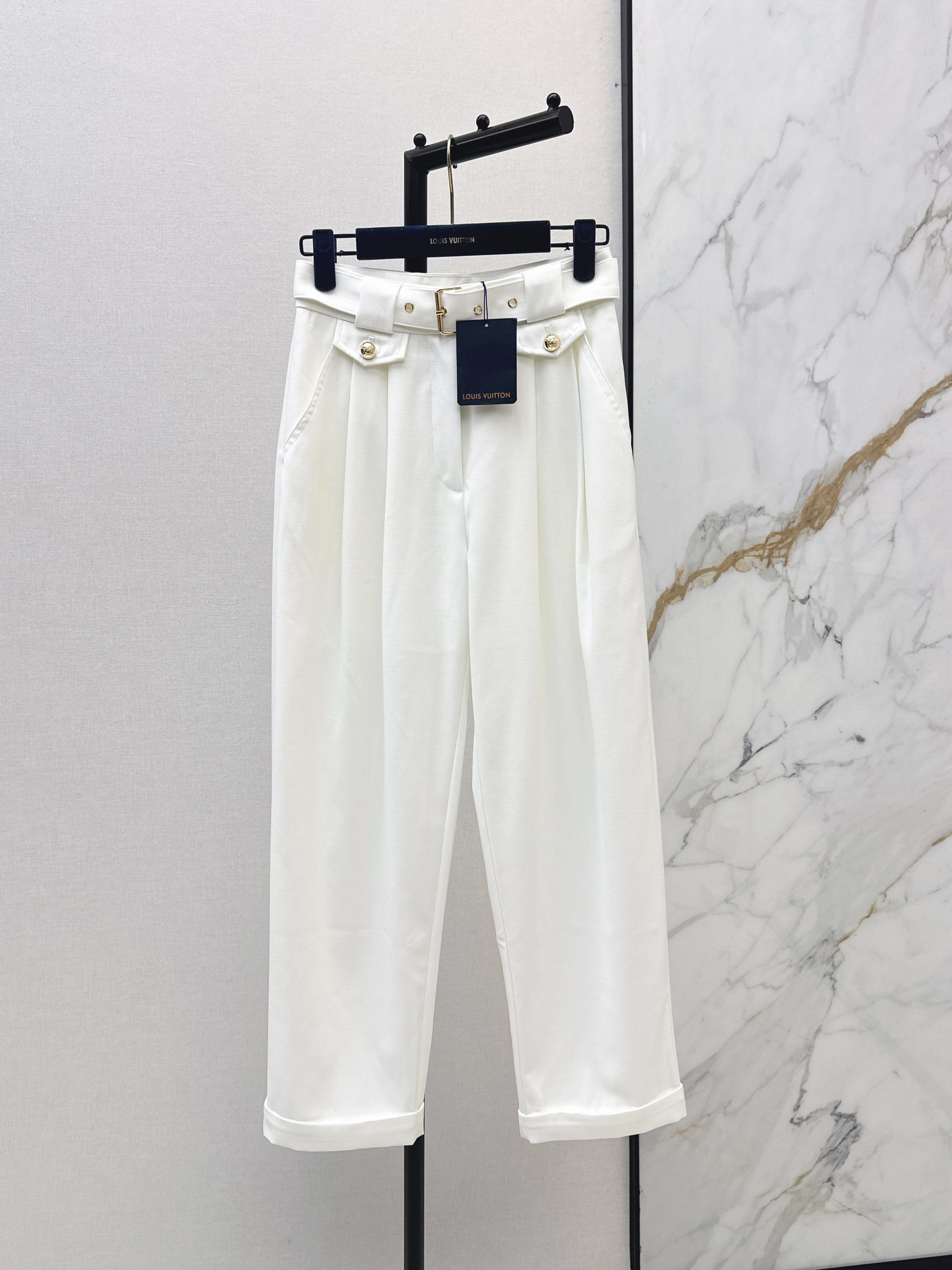 LU High-Waist Belted Tailored Trousers