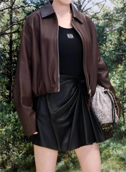 LOE Lambskin Draped Jacket
