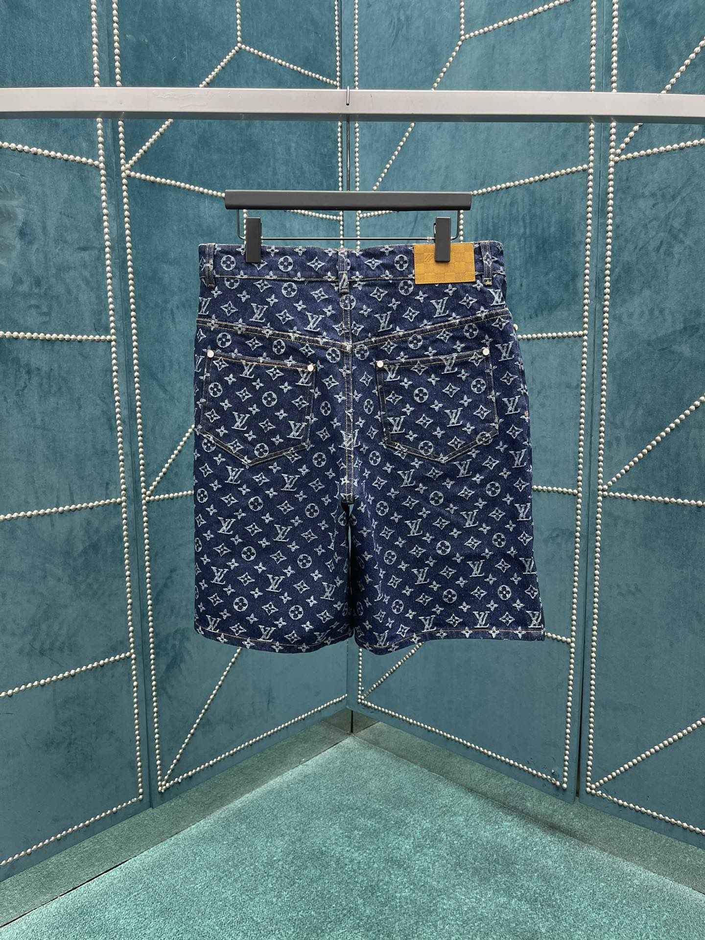 LU 25SS Colorblocked Denim Shorts