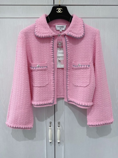 CC Textured Bouclé Cropped Cardigan Jacket