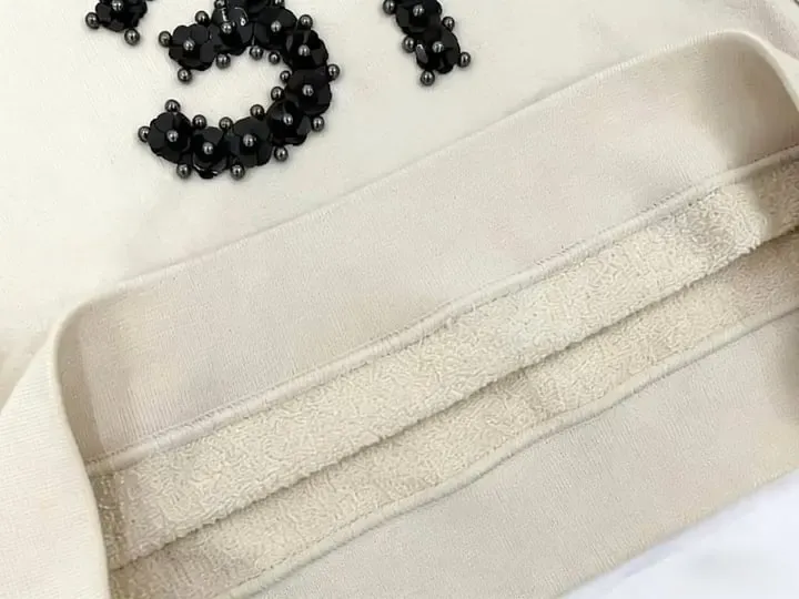 CC Flower letter nail bead hoodie