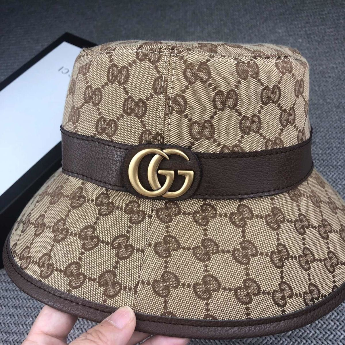 GU Iconic Monogram Bucket Hat