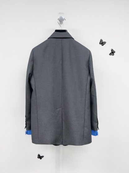 MM 2025SS Advanced gray patchwork cuff suit