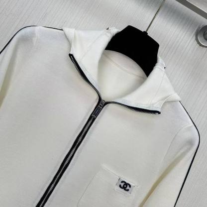 CC 25Ski series hooded knitted zipper jacket