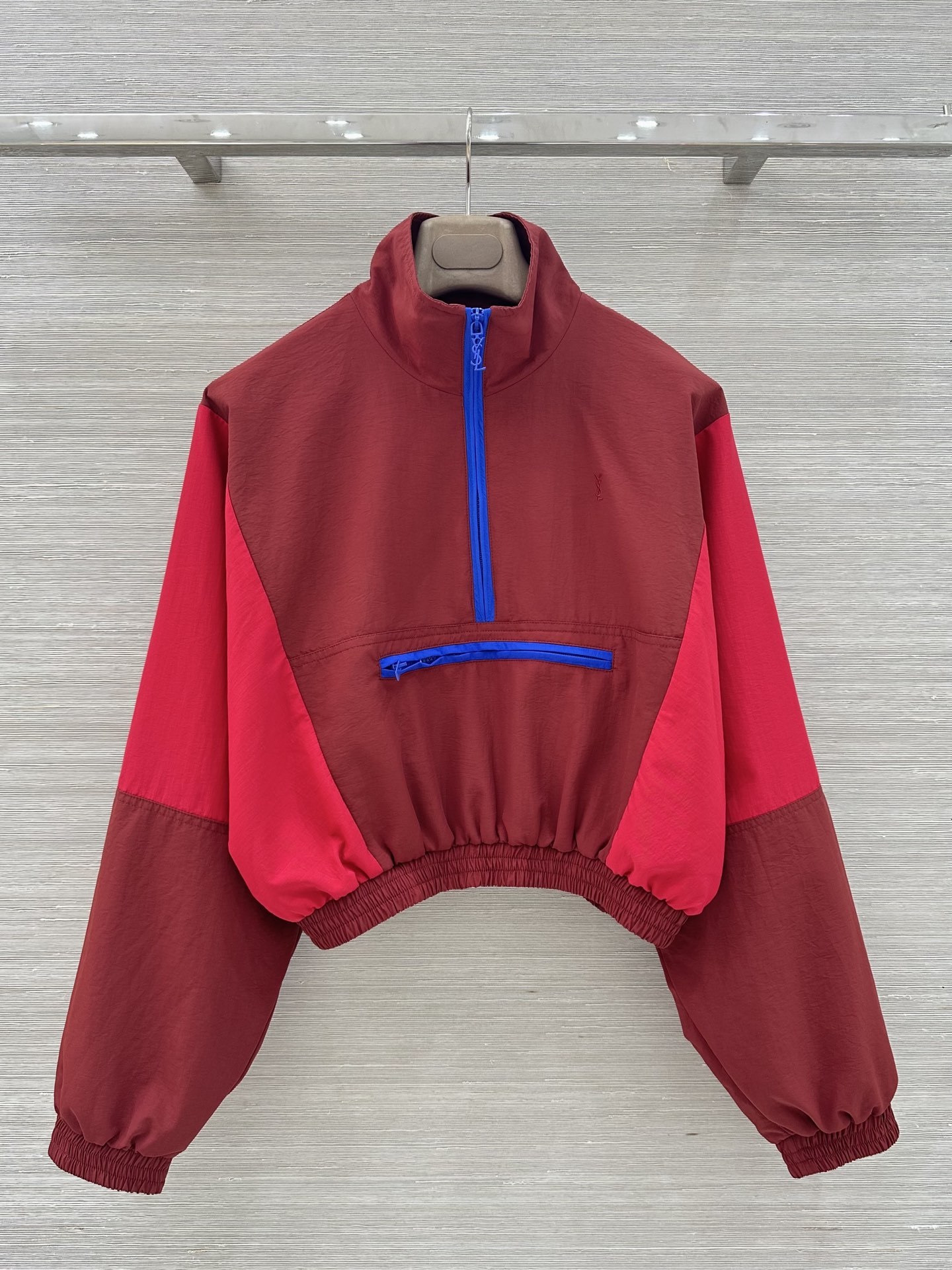 YS Color-Block Cropped Anorak Jacket