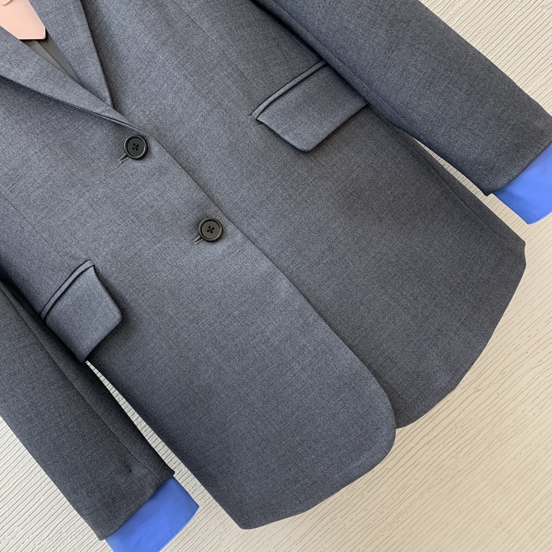 MM 2025SS Advanced gray patchwork cuff suit