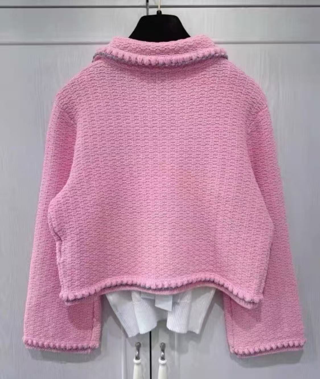 CC Textured Bouclé Cropped Cardigan Jacket