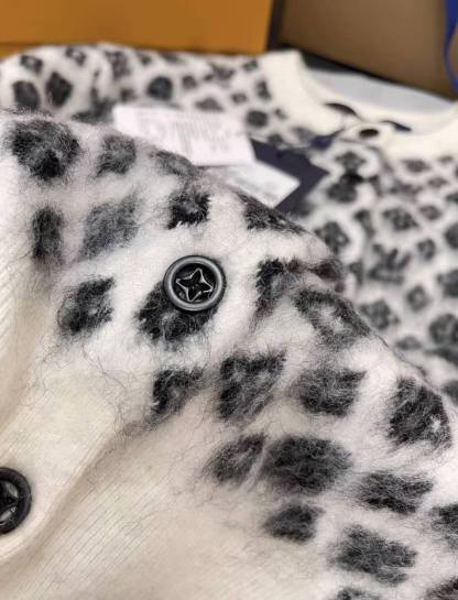 1V 25SS Full printed logo mohair cardigan