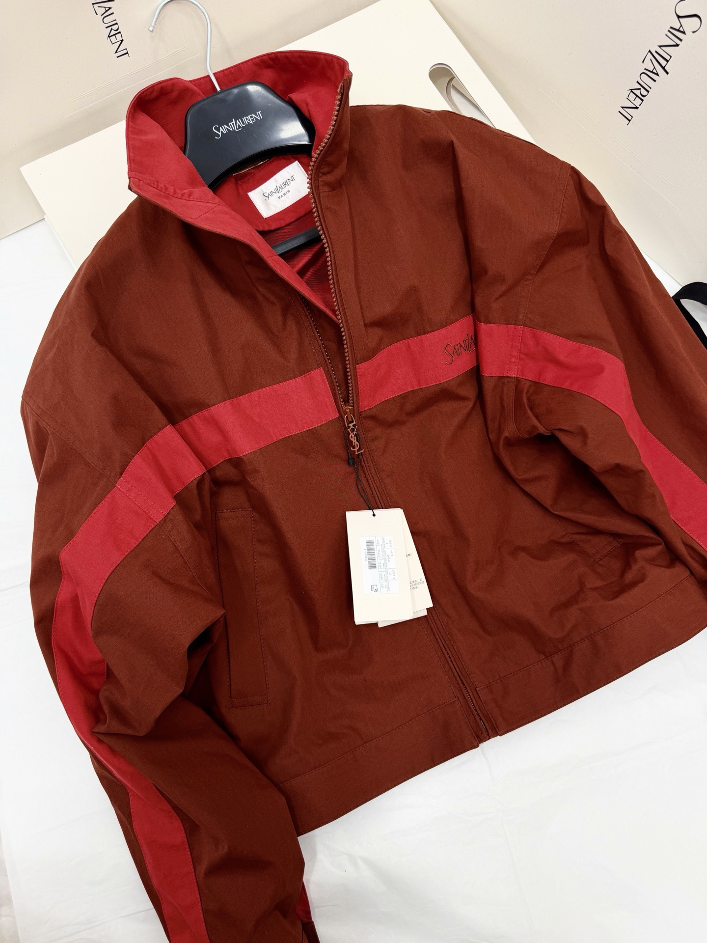 YS Sand-Tone Striped Track Jacket 