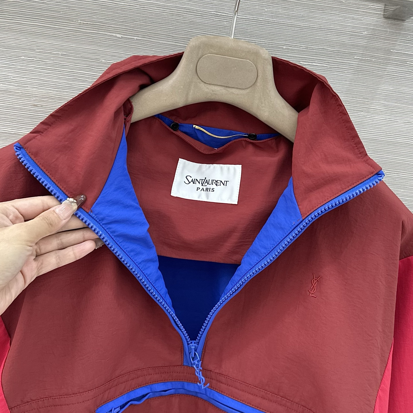YS Color-Block Cropped Anorak Jacket