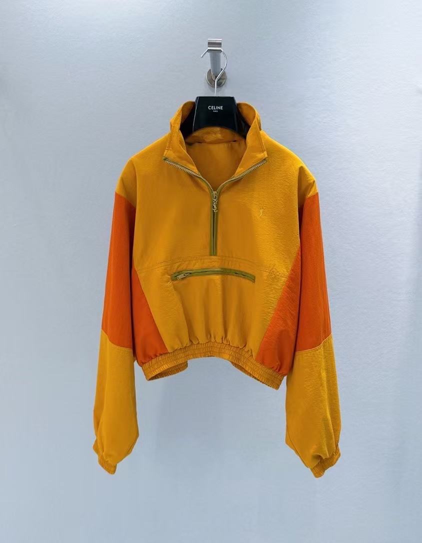 YS Color-Block Cropped Anorak Jacket