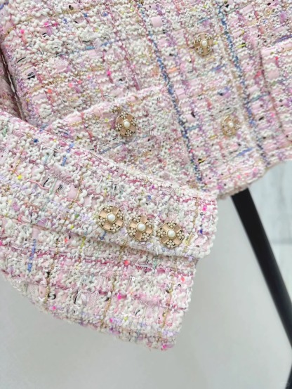 CHANE Cherry Blossom Pink Woven Jacket