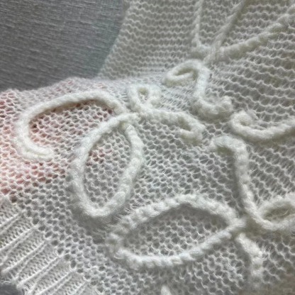 LOUIS VUIT jacquard cut-out knit sweater