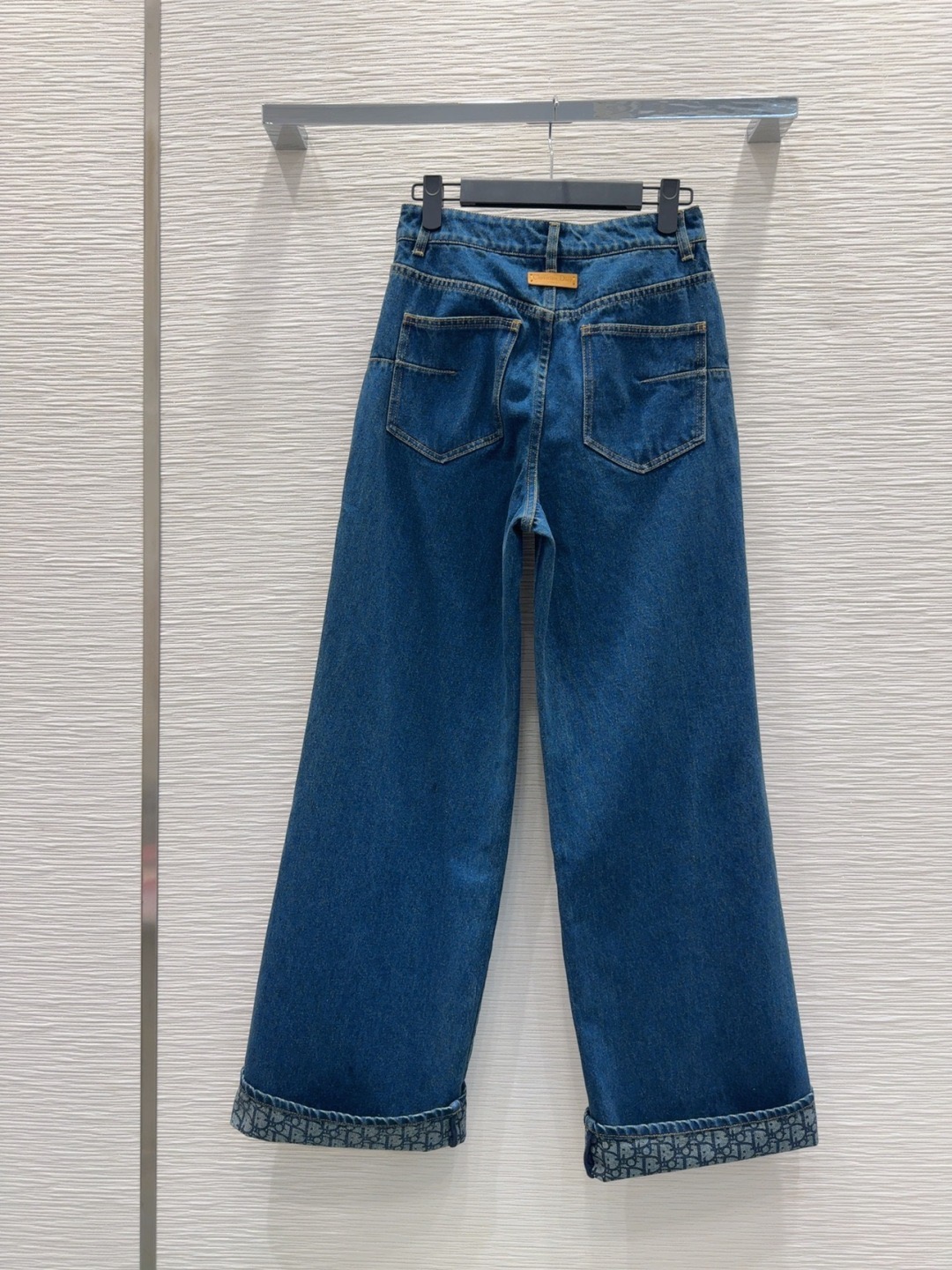 CD 25SS Fake two denim pants with skirt edges