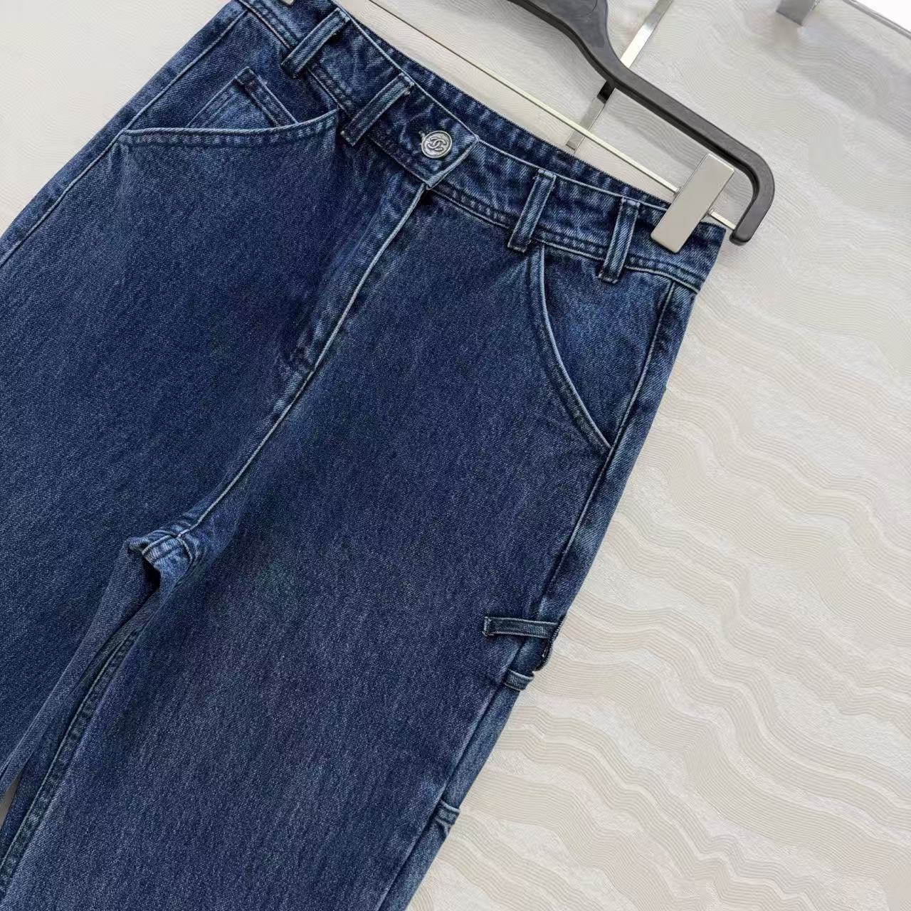 CC 26SS Spring and summer new product: three-dimensional double C workwear pocket jeans