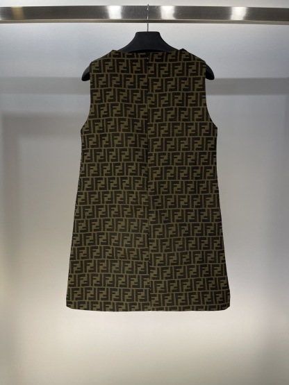 FEN 2025SS Full printed pocket vest dress