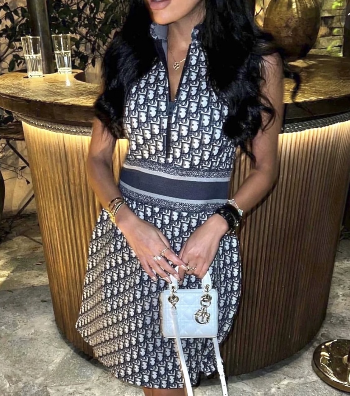 DD three-dimensional knit jacquard dress